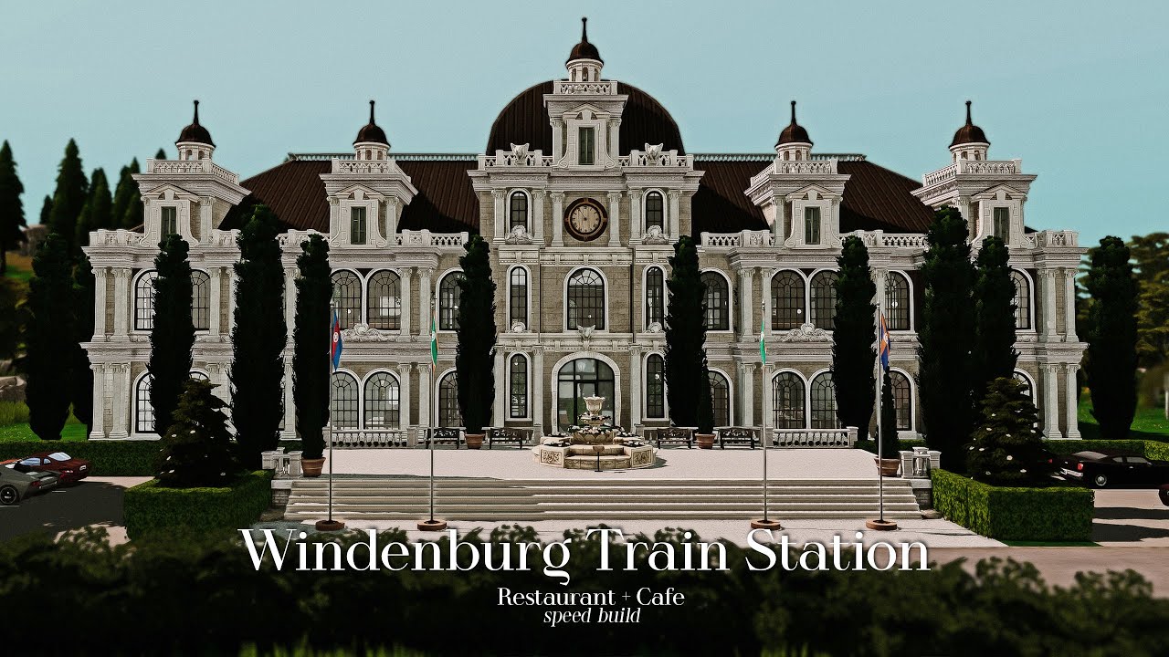 Windenburg Train Station [ Restaurant + Cafe ]  ♥ The Sims 4: Speed Build // CC