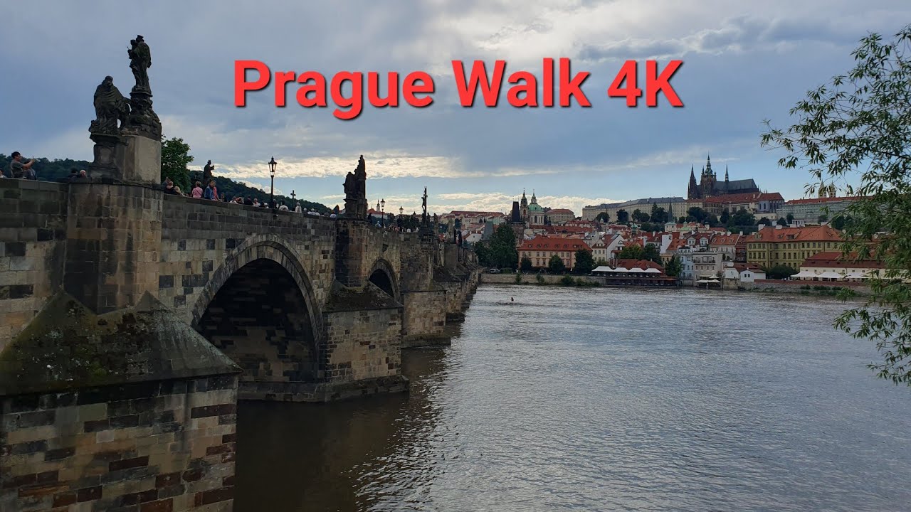 Prague - Walk from the Powder Tower to the Castle (4K)