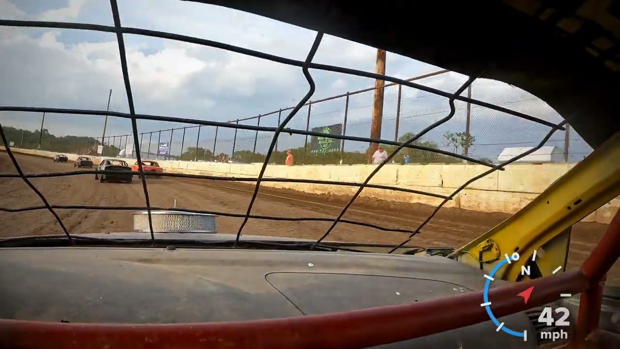 7/22/23 Caney Valley Speedway Pure Stock Heat Race GoPro Video #5k