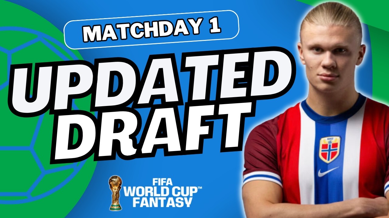 FIFA WORLD CUP FANTASY MD1 MY UPDATED DRAFT | FIFA WC 2026 FANTASY FOOTBALL