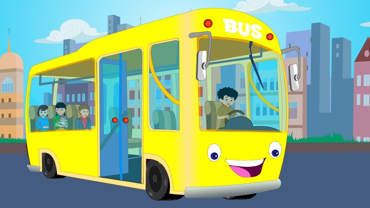 Yellow Wheels On The Bus | Nursery rhymes | Kids Tv Nursery Rhymes