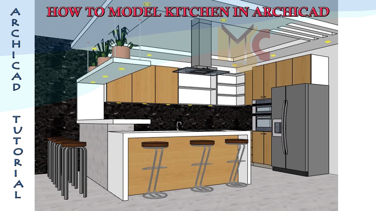 Hot to Model Kitchen in Archicad #graphisoft #archicad #kitchen