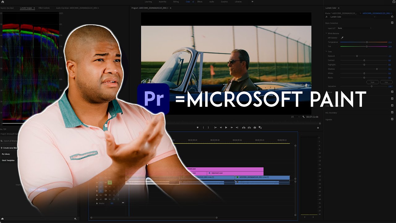 Pro Colorist Grades In Microsoft Paint... I Mean Premiere Pro