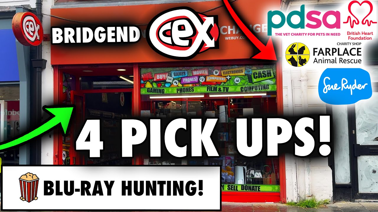 Blu-ray Hunting - BRIDGEND CEX, CHARITY SHOPS & A RECYCLING CENTRE - 4 PICKUPS & BAKERY DONUT FAIL!!