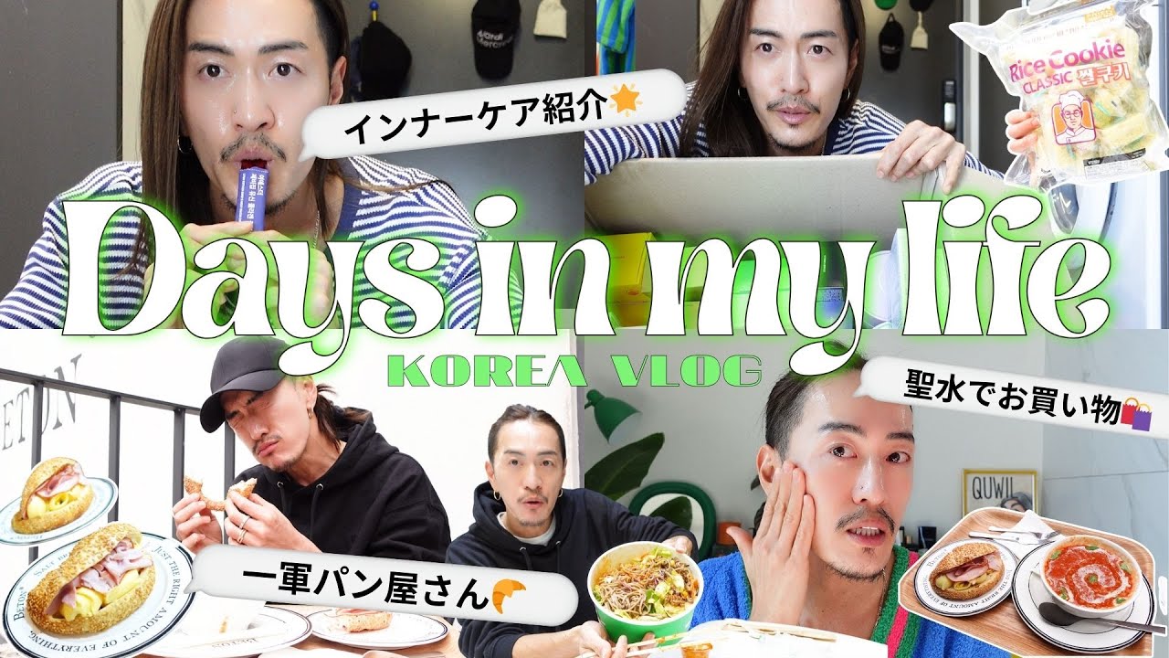 【韓国生活vlog】奴がまた来た..お家引越ししたい/韓国での日常/大量に届いた荷物開封/おすすめのパン屋さん/カフェ/ソンス