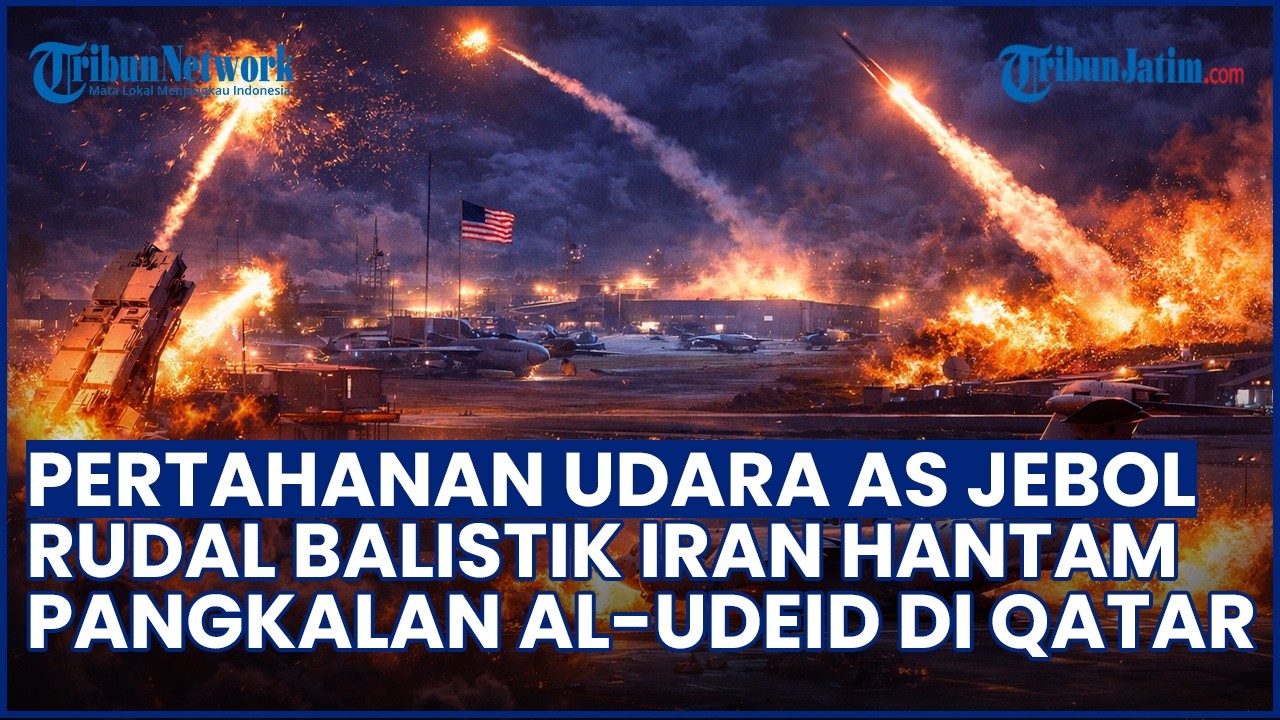 Perisai Patriot AS JEBOL! Rudal Iran Ledakkan Pangkalan Militer Al Udeid di Qatar