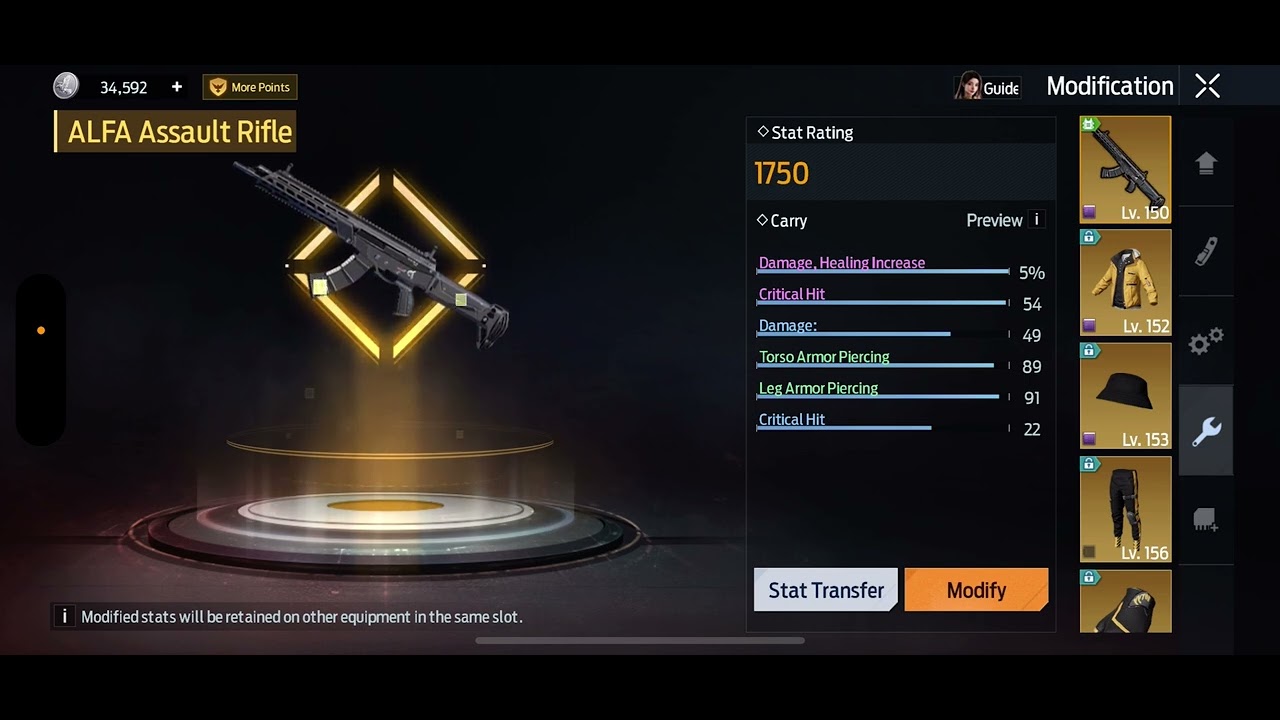 Upgrading guns