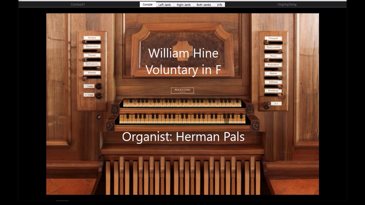 William Hine Voluntary in F Old English Organ Music Vol IV (Hauptwerk Azzio)
