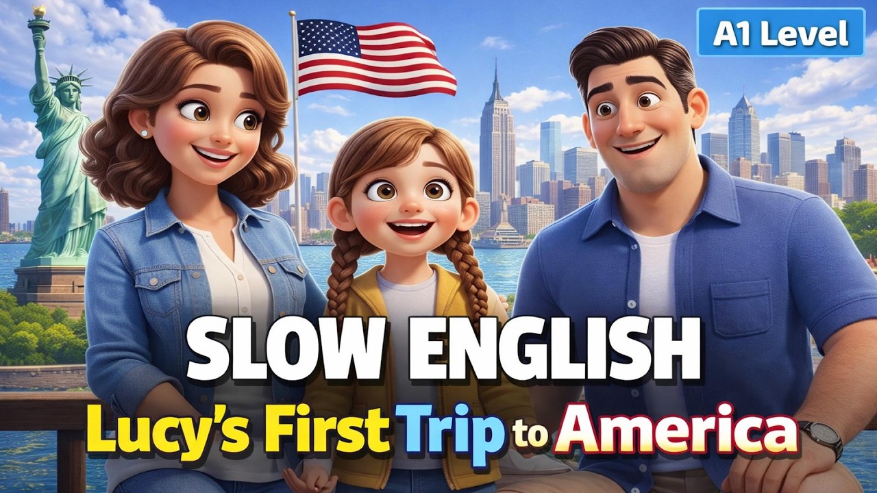 Lucy’s First Trip to America | Easy English Listening Story (A2 Level)