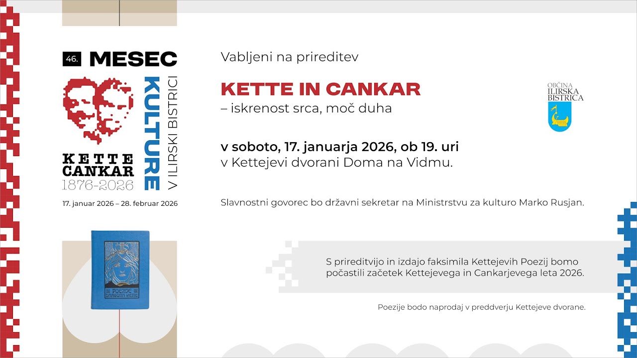 Tiskovna konferenca: Kette in Cankar - iskrenost srca, moč duha, januar 2026