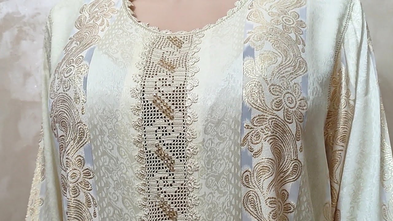 عاشقات الاناقة والزي التقليدي المغربي قفطان بالكروشي توب جوهرة زواقة رفيعة انيقة crochet