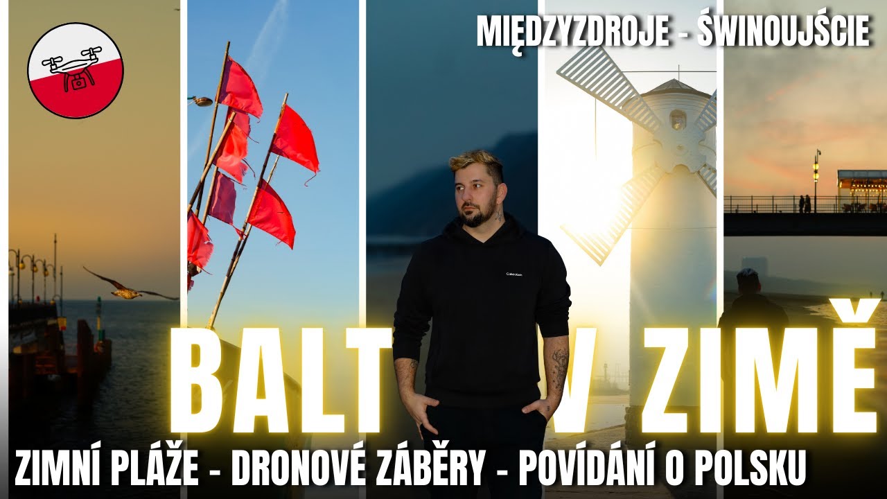 Zimní Balt - Vlog, povídání o Polsku a dronové záběry (Międzyzdroje, Świnoujście)