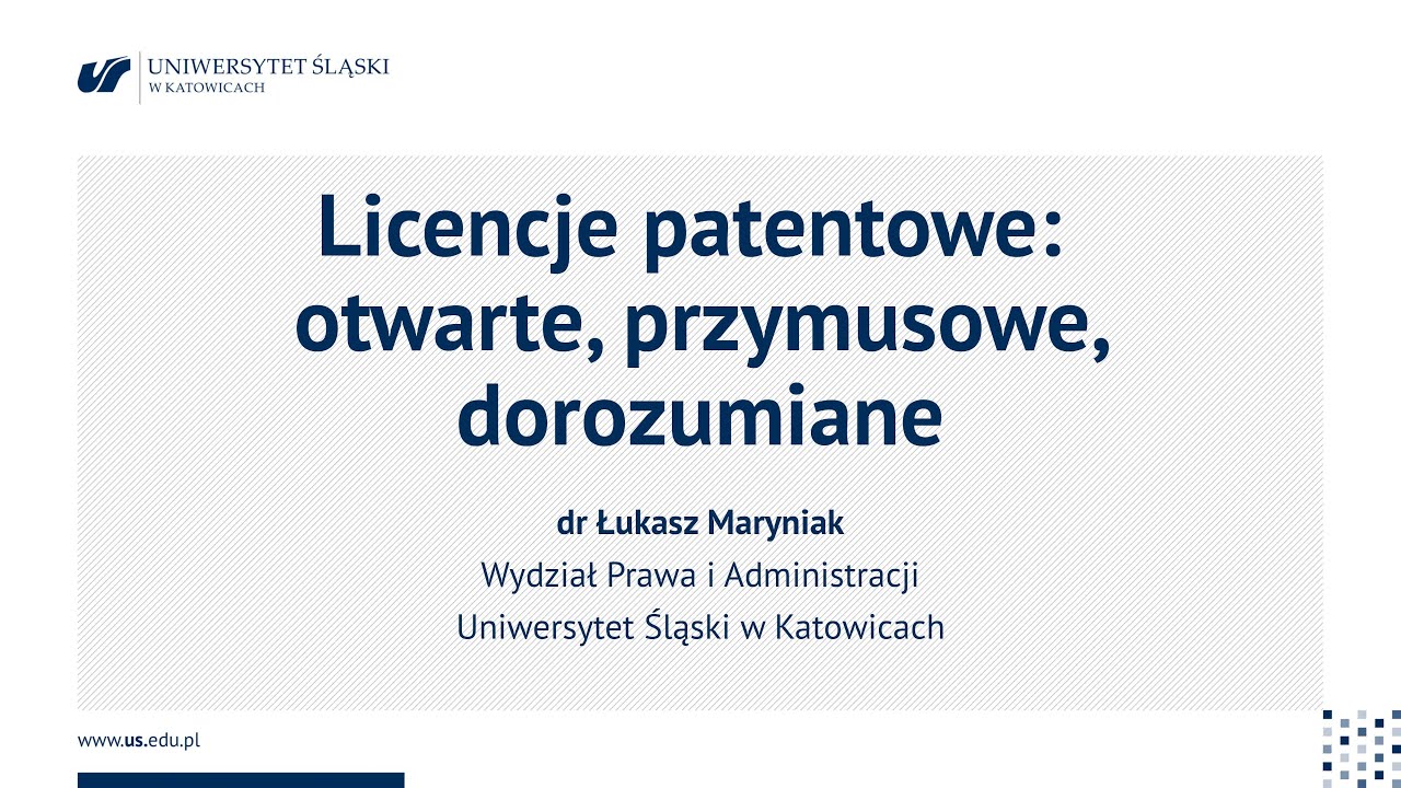 Licencje patentowe otwarte, przymusowe, dorozumiane