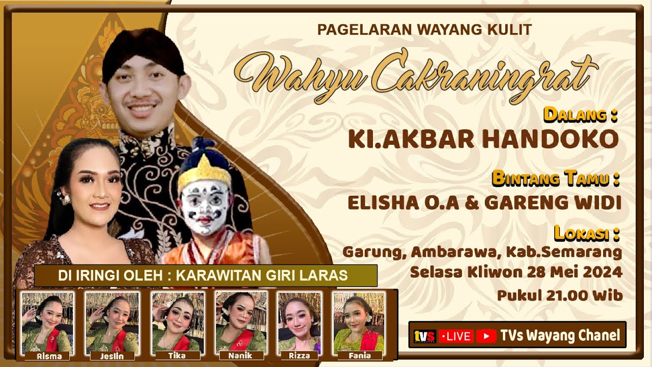 Live Wayang Kulit Ki.Akbar Handoko - BT - ELISHA O.A  vs  GARENG WIDI - Lakon 