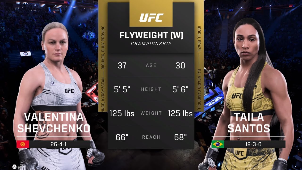 EA Sports UFC 5 Gameplay Valentina Shevchenko vs Taila Santos