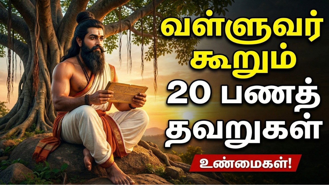 வள்ளுவர் கூறும் செய்யவே கூடாத 20 தவறுகள்! இதை நிறுத்தினால் நீ பணக்காரன் ஆவது உறுதி!