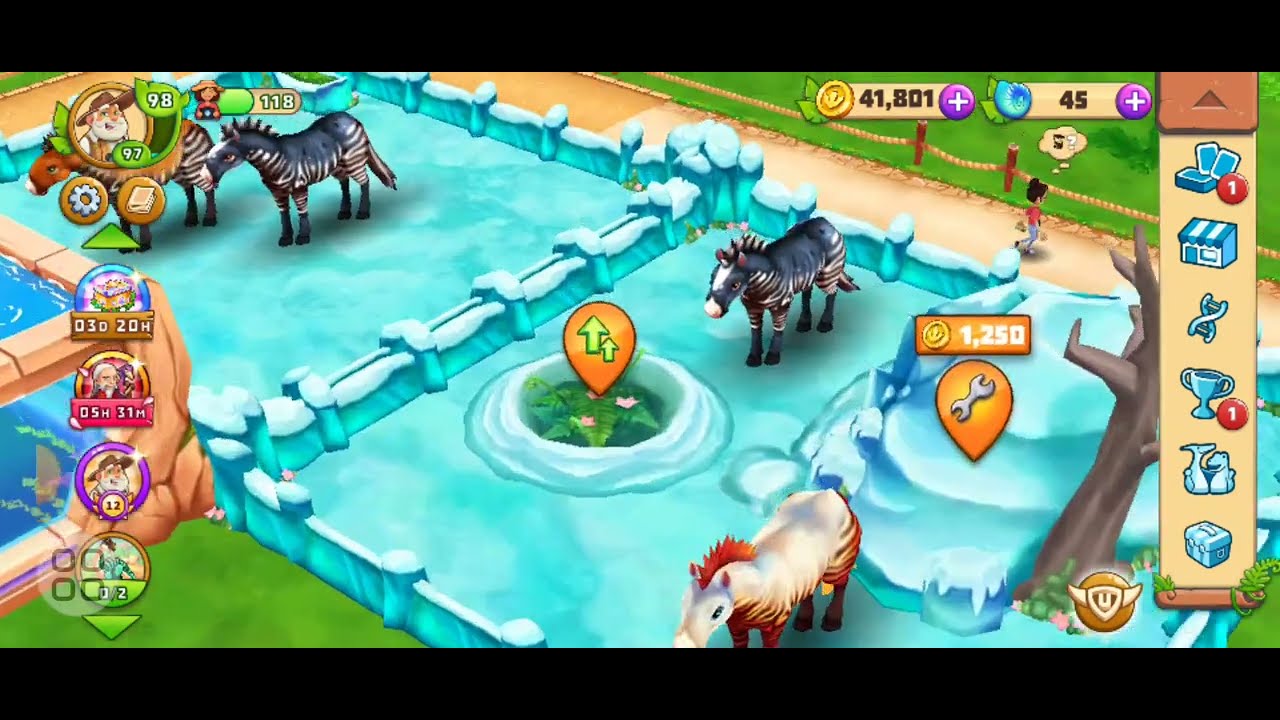 Punya 2 Pasang Ikan Raksasa - Level 97 DINASOUR PARK : PRIMEVAL ZOO