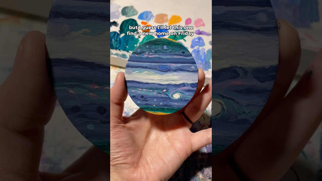 Painting a Jupiter ornament #ornaments #jupiter #jwstimages