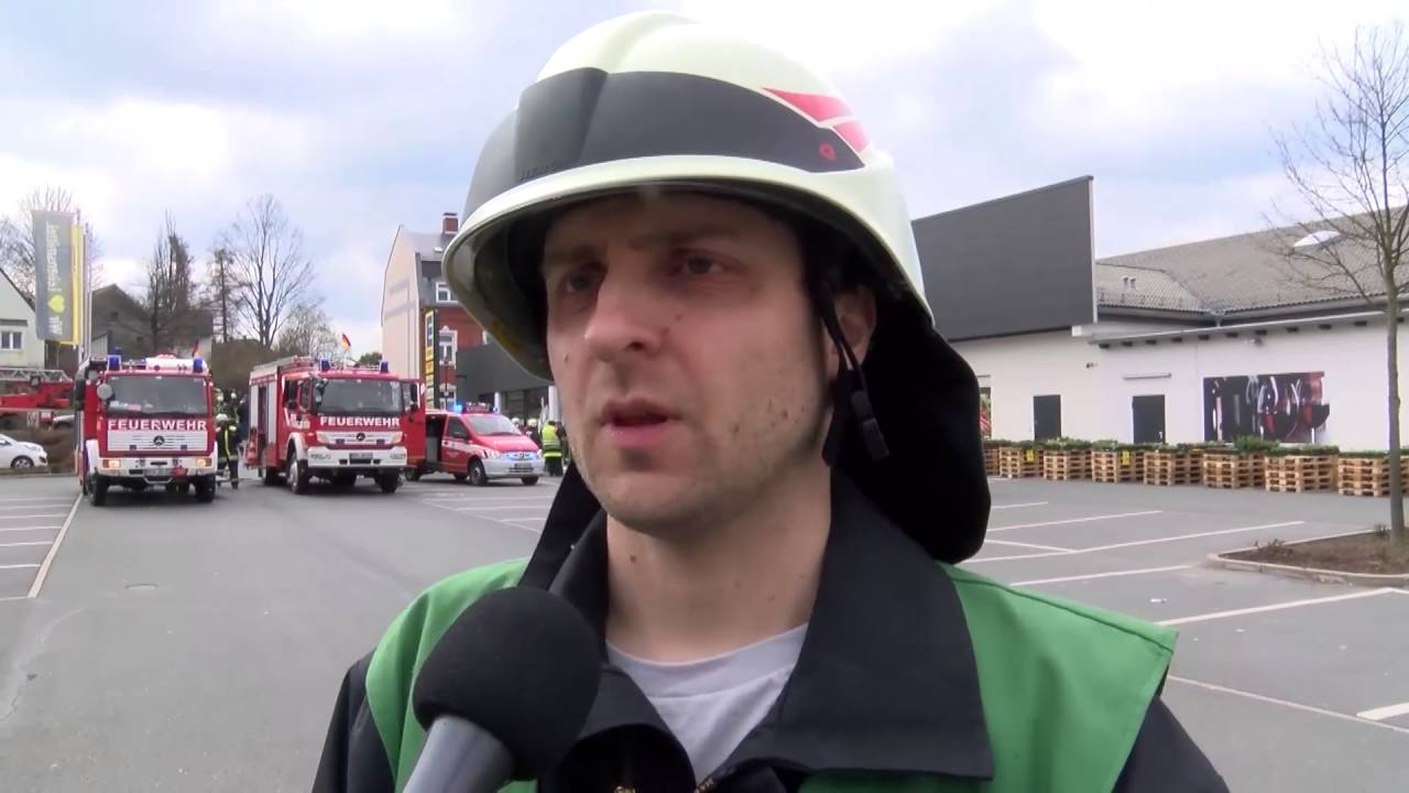 Evakuierung eines Supermarktes in Rehau