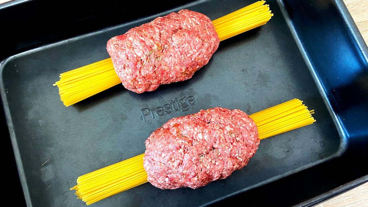 Ich habe Spaghetti in Hackfleisch gewickelt und ALLE waren ERSTAUNT 🤯💥
