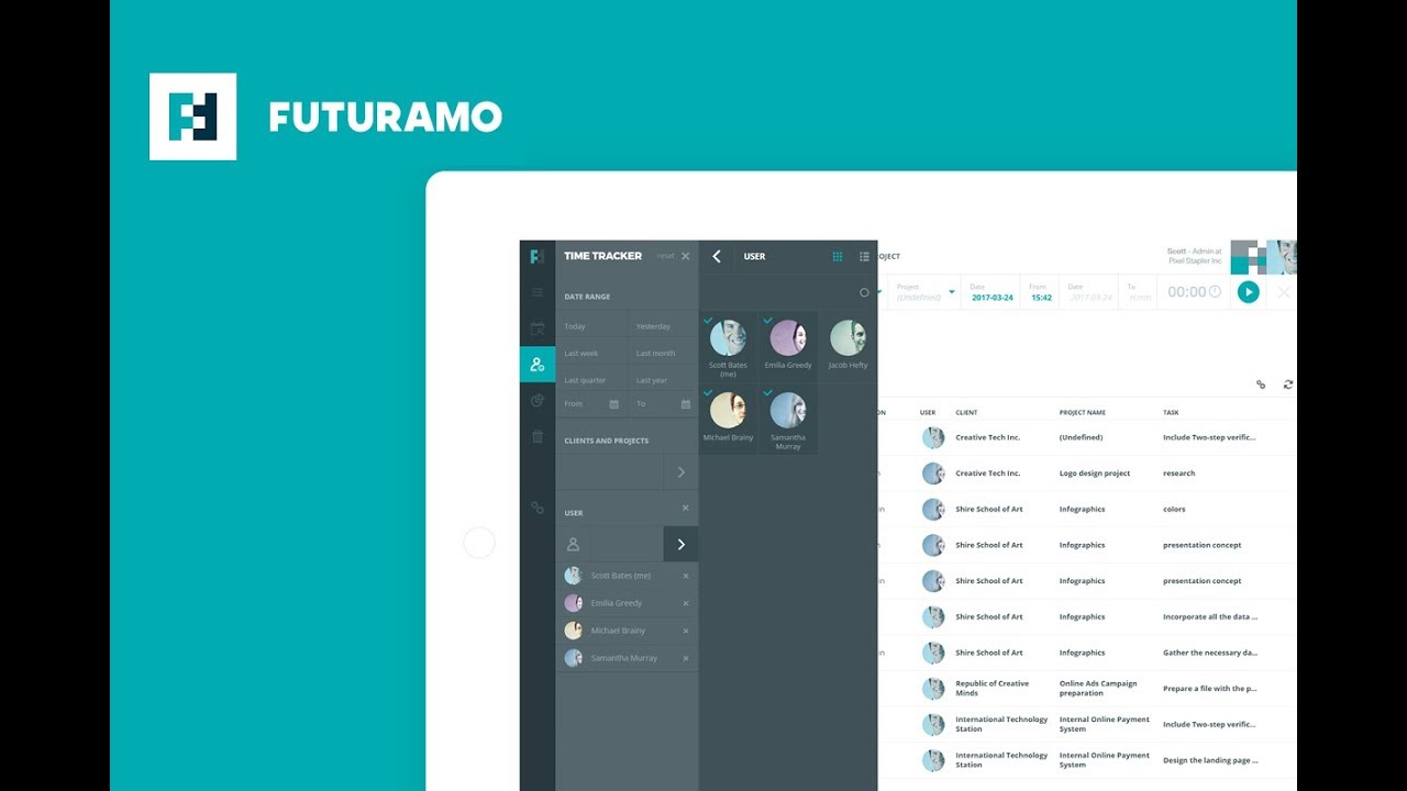 Overview of Futuramo Time Tracker - Quick Tour
