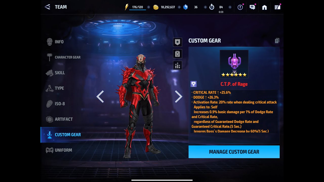 Marvel Future Fight - Giant Boss Raid Dormammu Damage Testing EP.4 (BlackBolt)