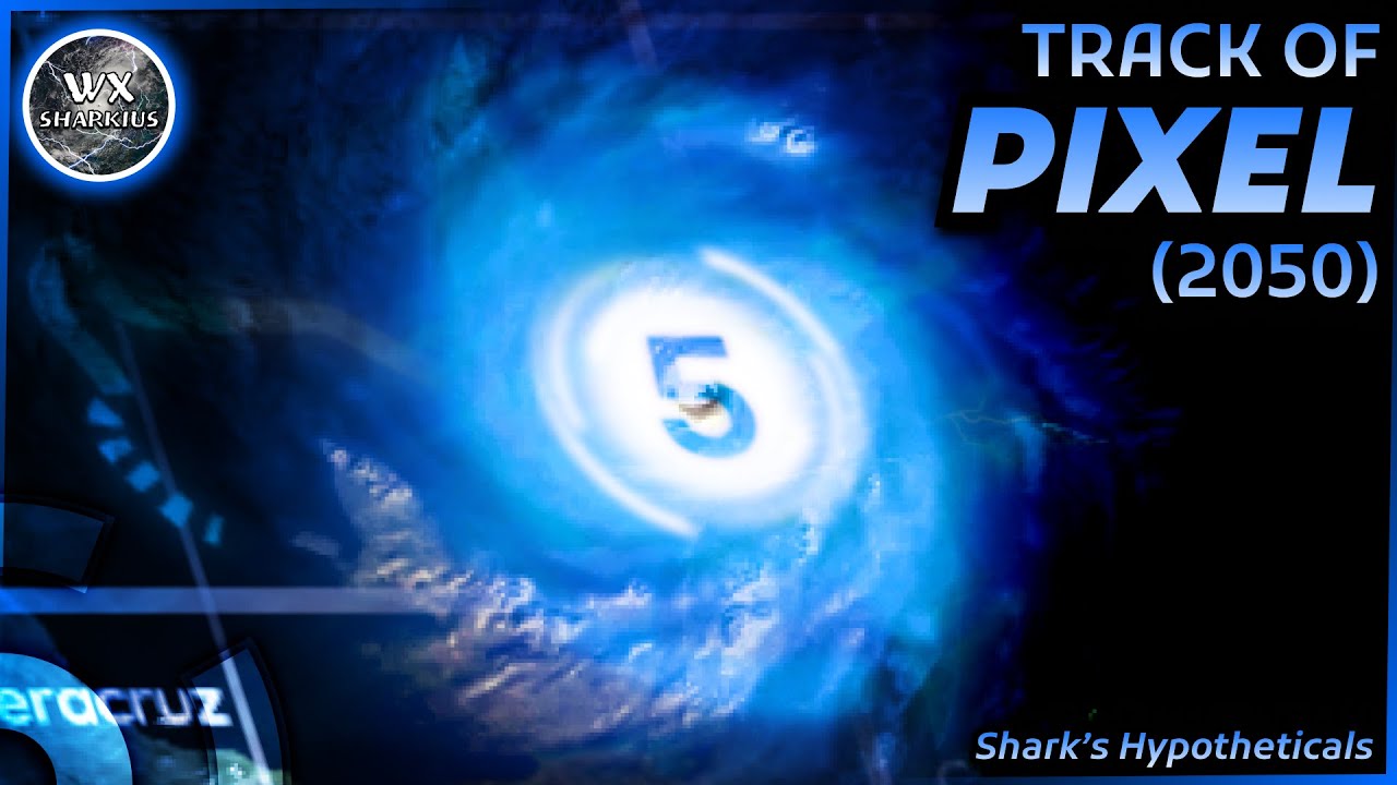 The Track of Hypothetical Hurricane Pixel (2050)
