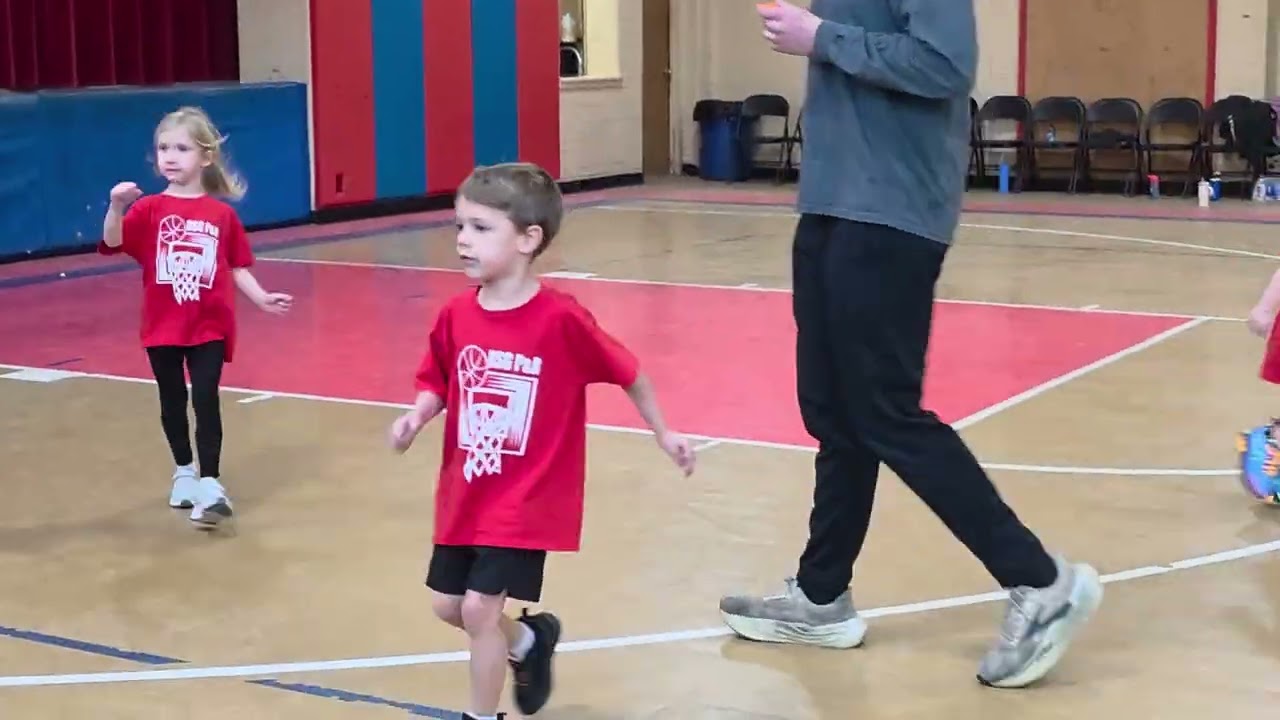 2/12/26 Dae Dae's PeeWee Basketball game, at Carnes Gym. He's #9 on the red shirt  