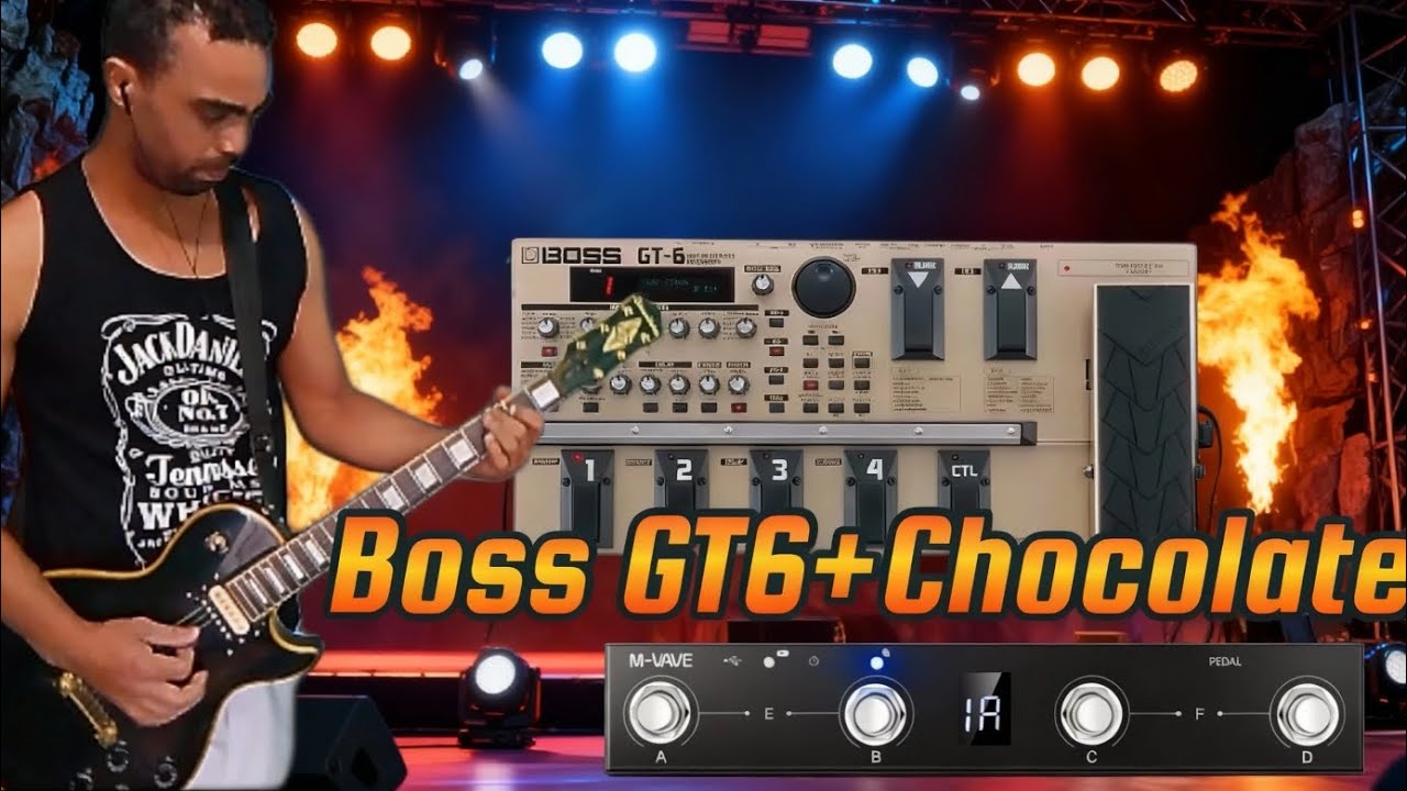 Boss GT6 com controlador chocolate 