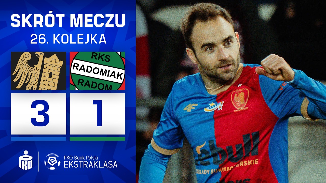Piast - Radomiak | SKRÓT | “Tylko” 3 gole Piasta! Majchrowicz dokonywał cudów! | Ekstraklasa 25/26