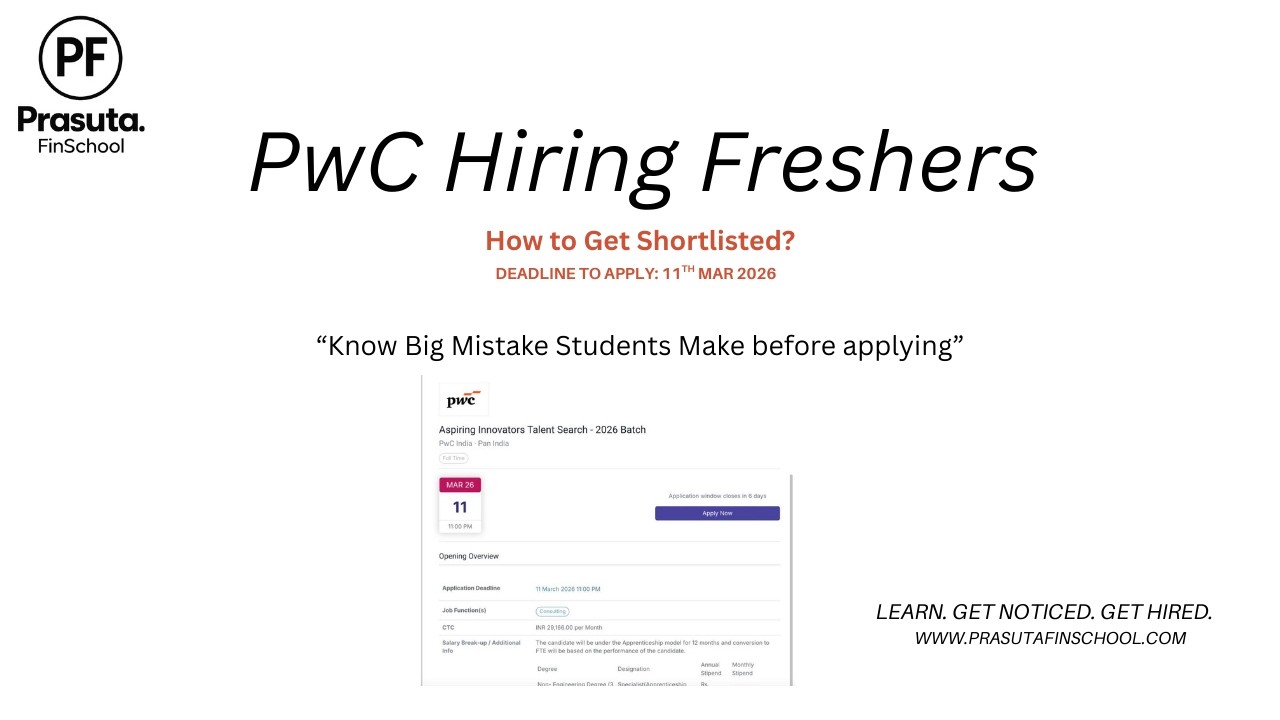PwC Apprenticeship 2026 | Last Minute Preparation Before 11 March Deadline