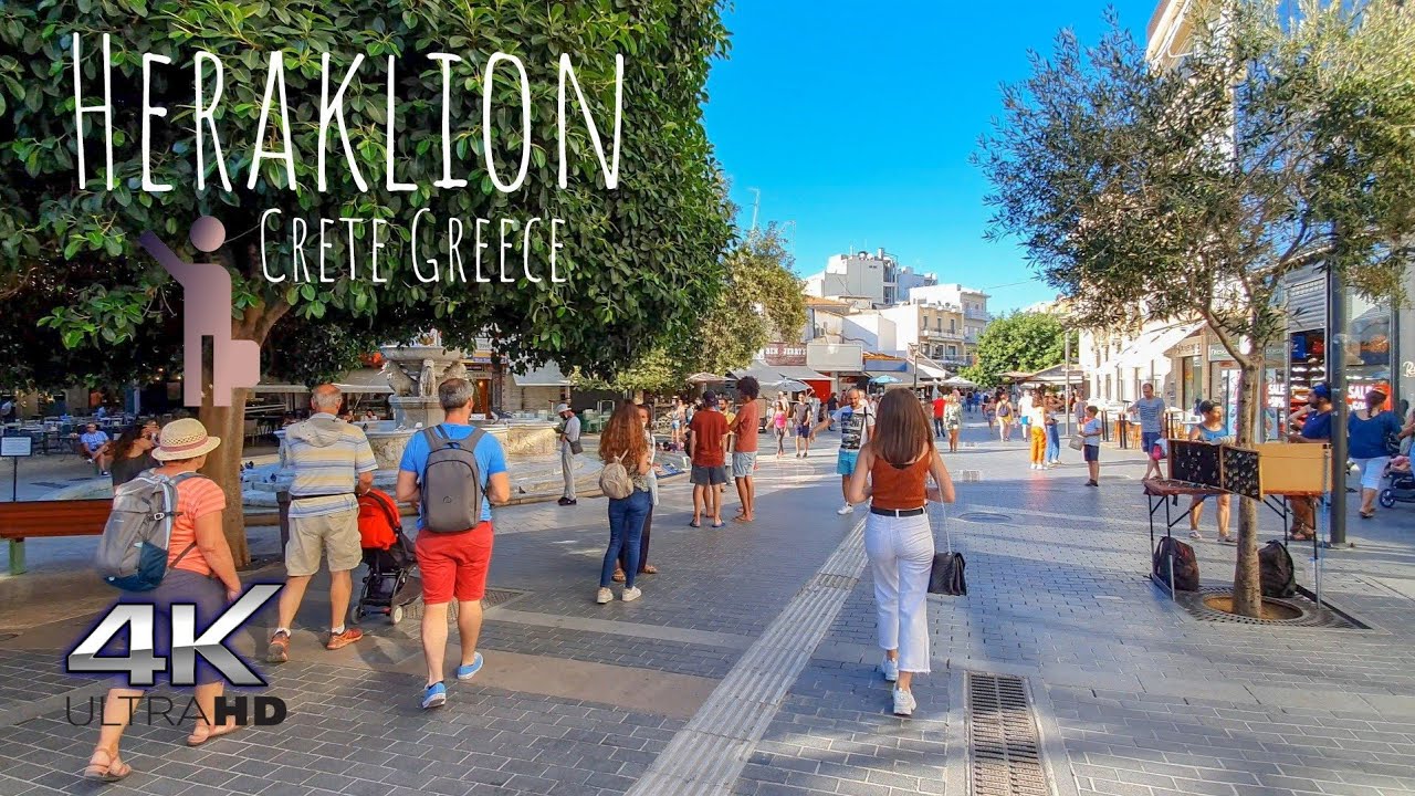 Heraklion Crete Greece 🇬🇷 | Virtual City Tour 4K