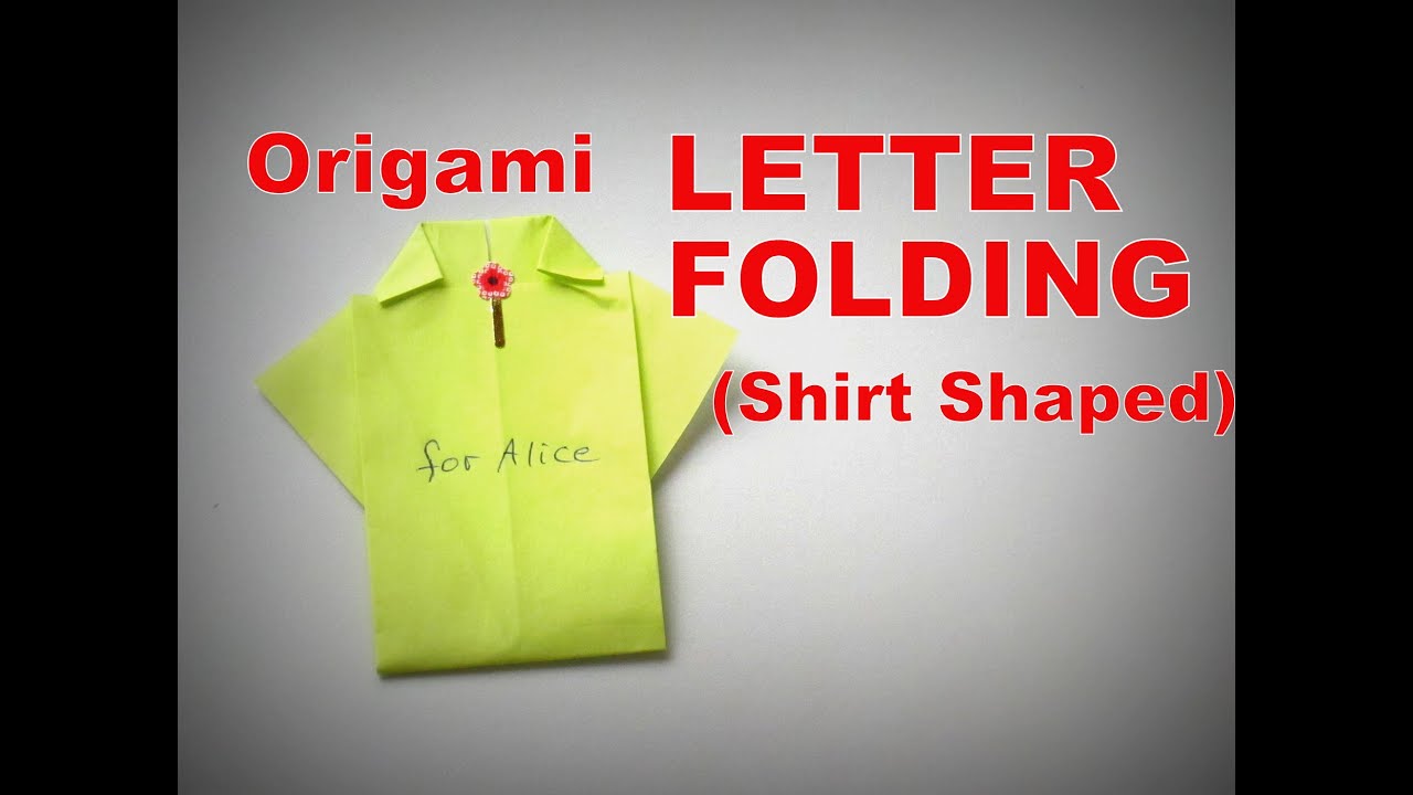 Origami - How to fold a LETTER (Shirt Shape)