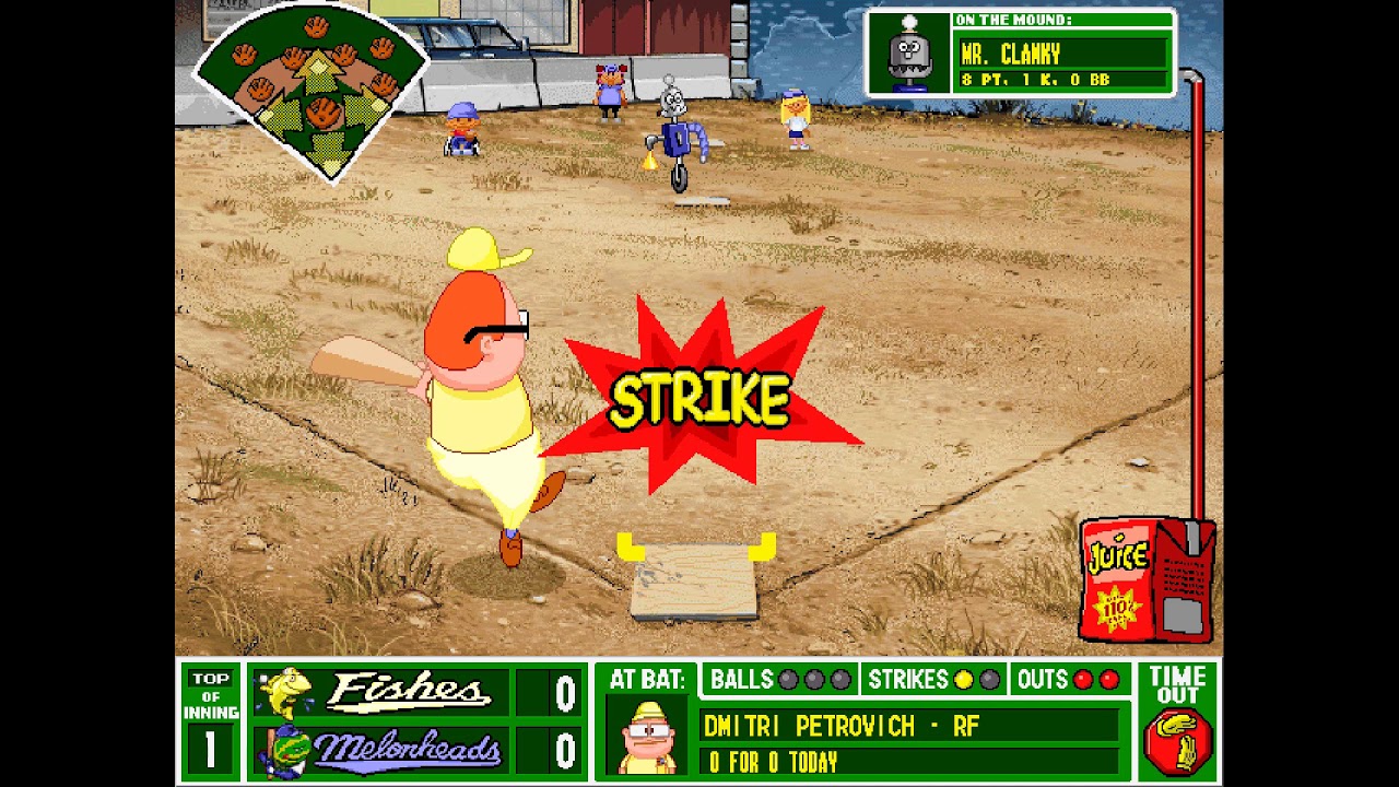 Backyard Baseball 1997 Gameplay 2 (Single Game)