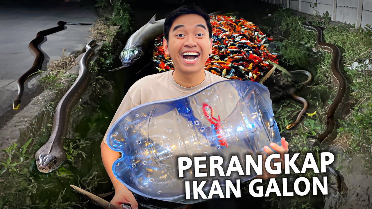 PASANG PERANGKAP GALON DI SELOKAN JACKPOT! DAPET BANYAK BANGET IKAN!