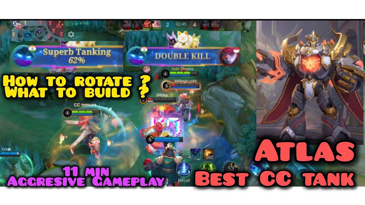 Atlas Best build 2025 | Best CC Tank| How to Rotate and What to build | mlbb #mobilelegends 