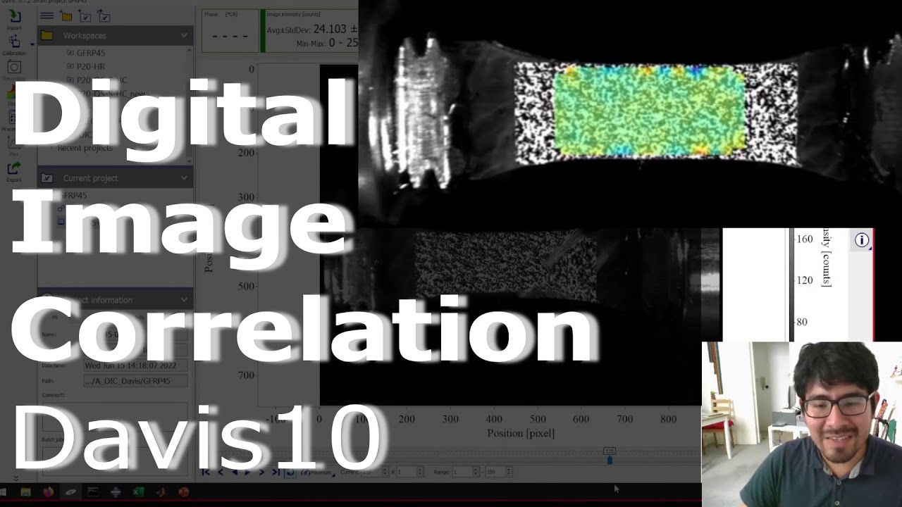 Davis10 Tutorial  - 2D Strain Field - Digital Image Correlation
