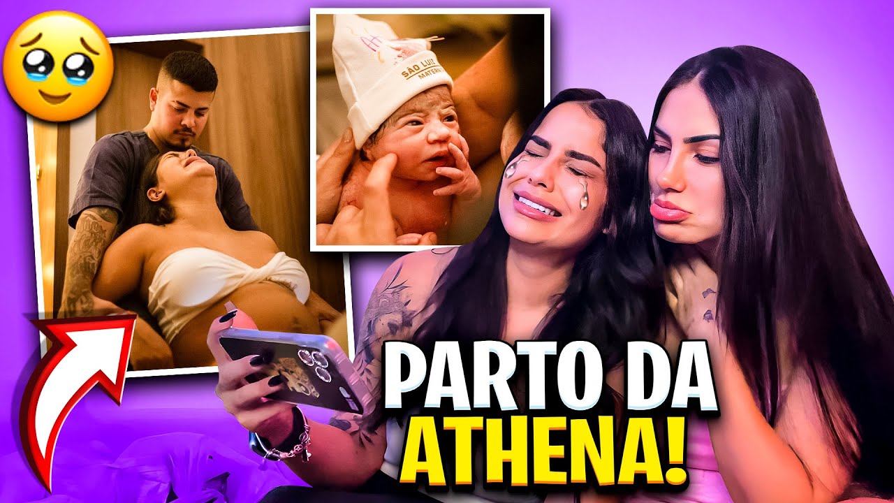 REAGINDO AO PARTO DA ATHENA com a ESTEFANY! 😭❤️