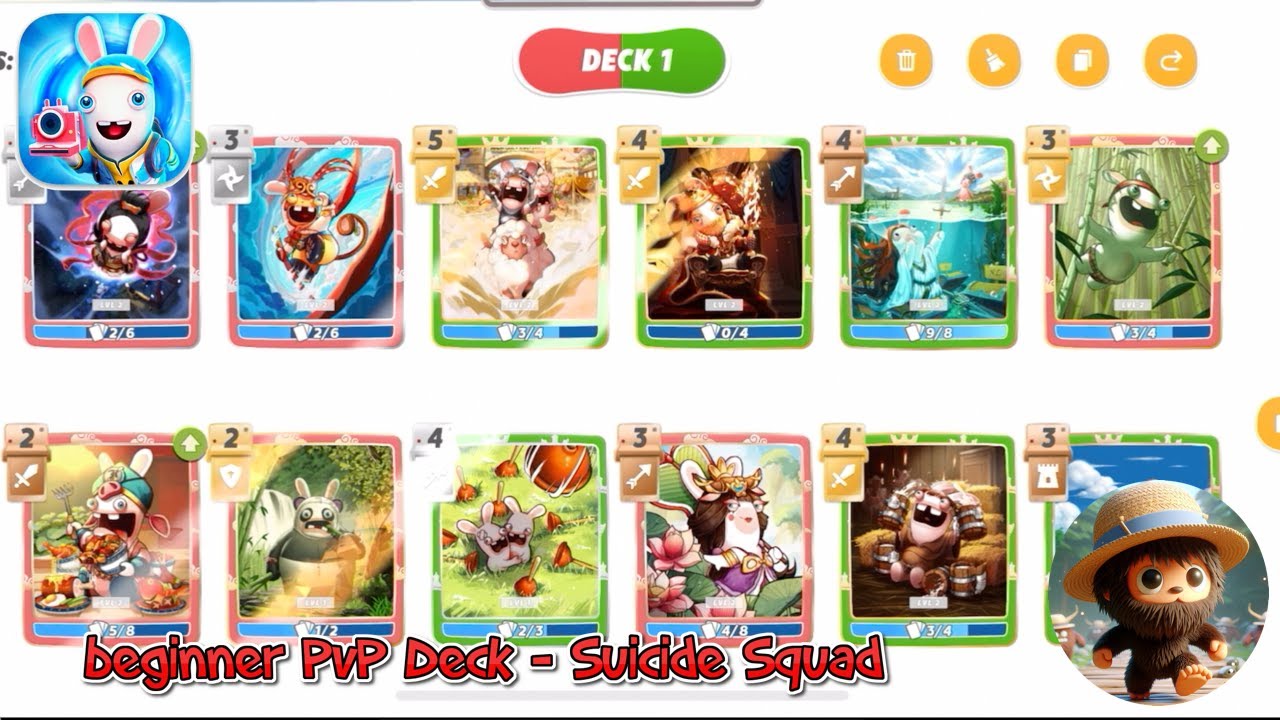 Rabbids Multiverse - Best Beginner Deck for PvP - Suicide Squad