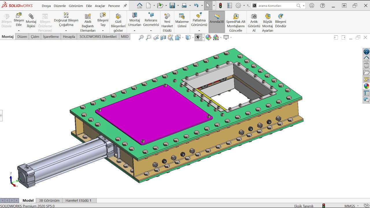 🔥 SOLIDWORKS | PNÖMATİK BIÇAKLI VANA TASARIMI - 01🚀💡