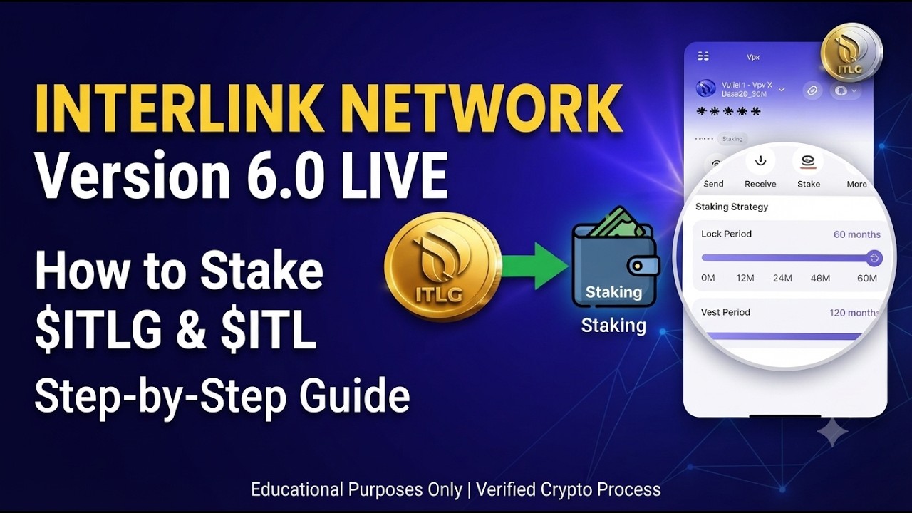 Interlink Network Version 6.0 Update | How to Stake $ITLG & $ITL Tokens - Step-by-Step Guide