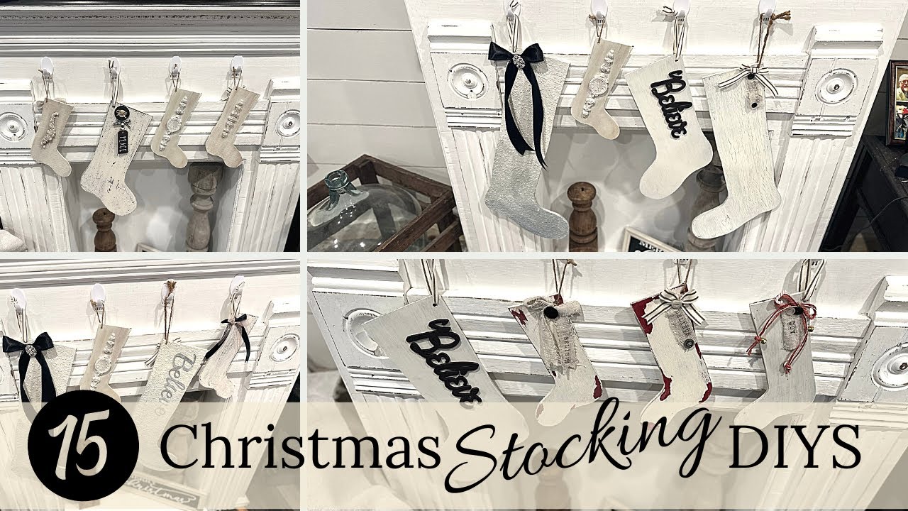 🎄15 CHRISTMAS STOCKING DIYS 🎄NO CRICUT NEEDED 🎄5 Painting Techniques 🎄 HIGH END Christmas Décor 🎄