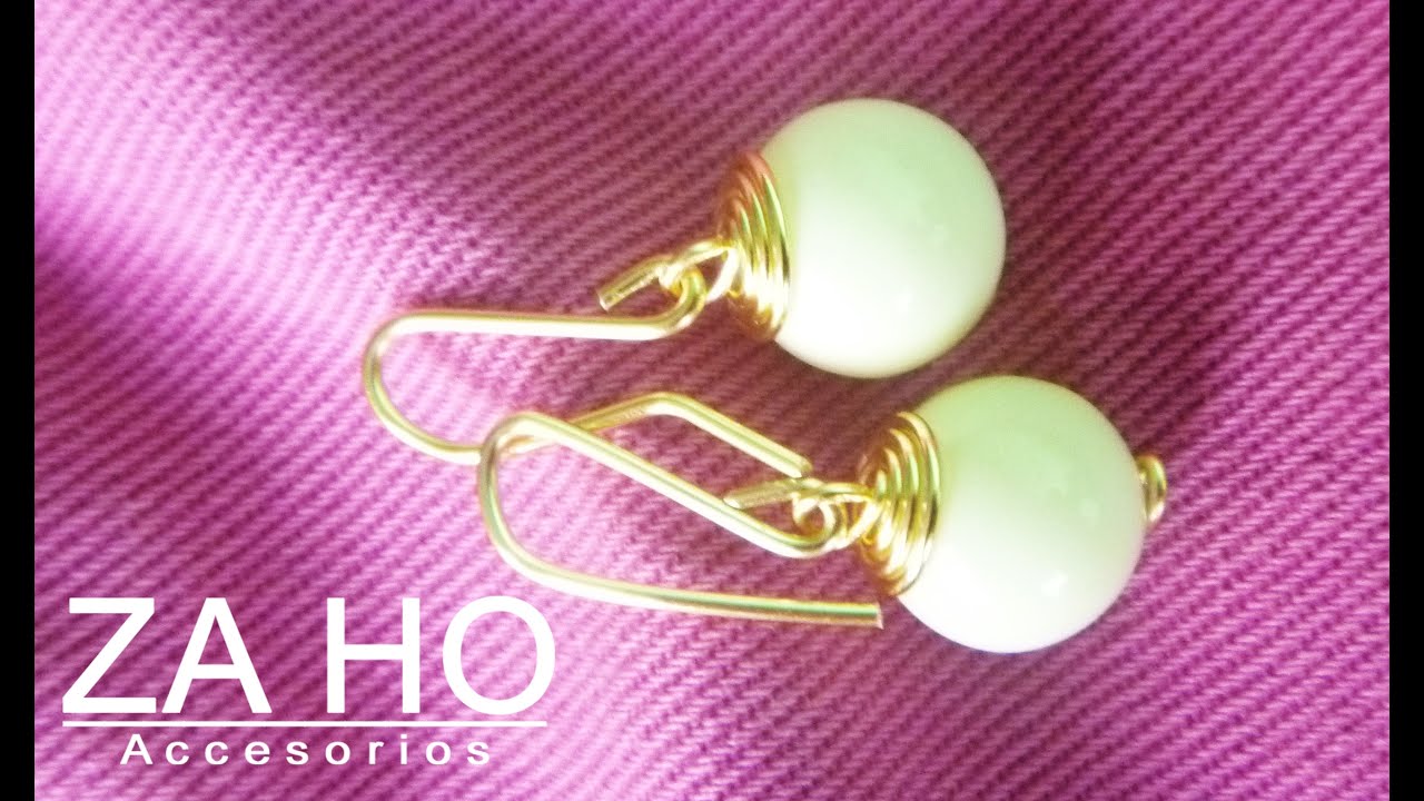 Como hacer Zarcillos en Alambre [FACIL Y RAPIDO] BISUTERIA TUTORIAL 000