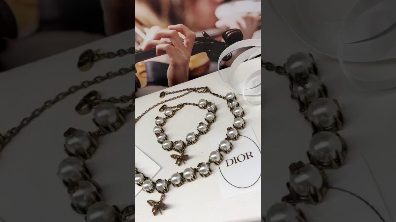 Колье и браслет Dior Диор жемчуг