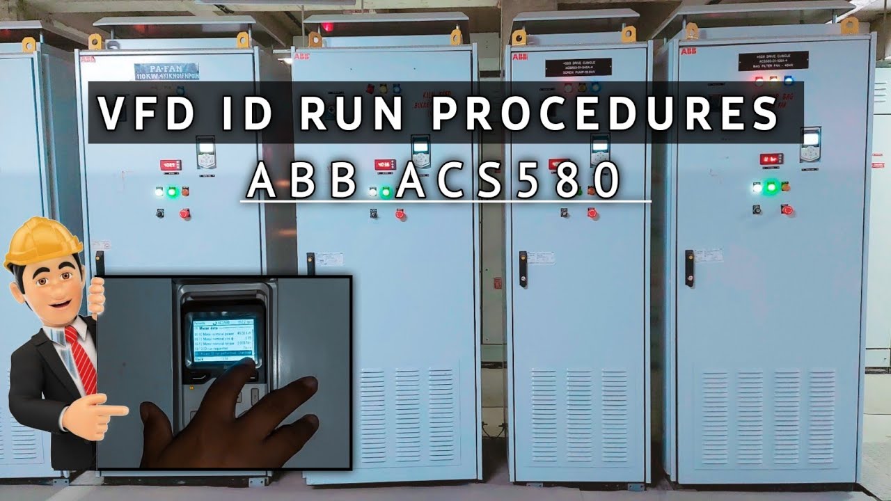 🔰VFD ID Run | ABB ACS580 | Variable Frequency drive | VVVFD....