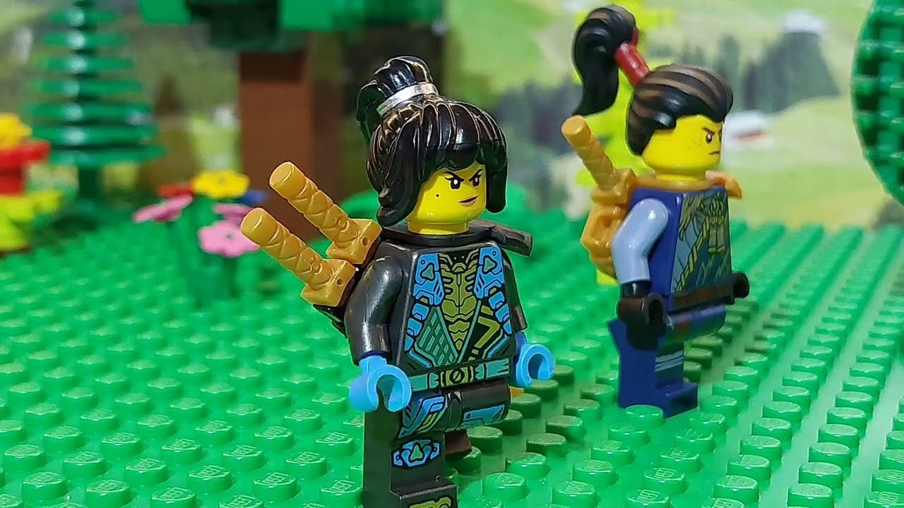 Lego Ninjago Dragons Rising: Nya and Jay VS Kur, Zarkt and Dragonian warriors