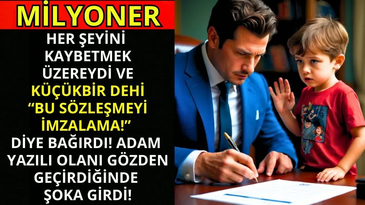 ＂İMZALAMA!＂ 6 yaşındaki dahi, her şeyini kaybetmek üzere olan milyoner adamı uyarıyor!