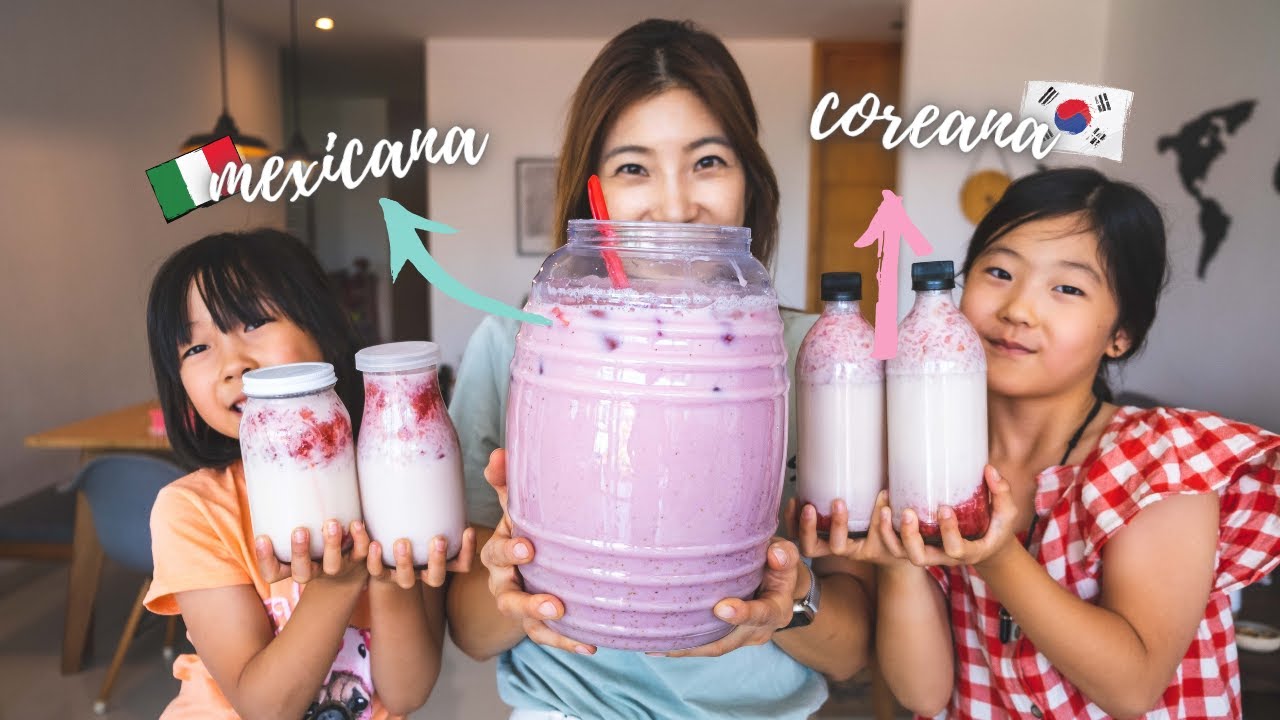 Bebidas de Fresa Coreana y MexicanaㅣBebida Coreana de Cafeteria