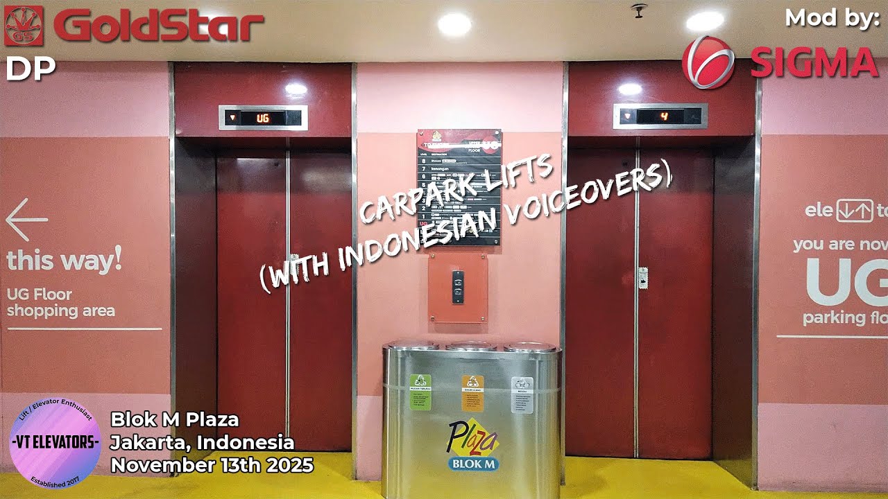 GoldStar (Mod: SIGMA) Traction Passenger Lifts - Blok M Plaza, Jakarta (Carpark)