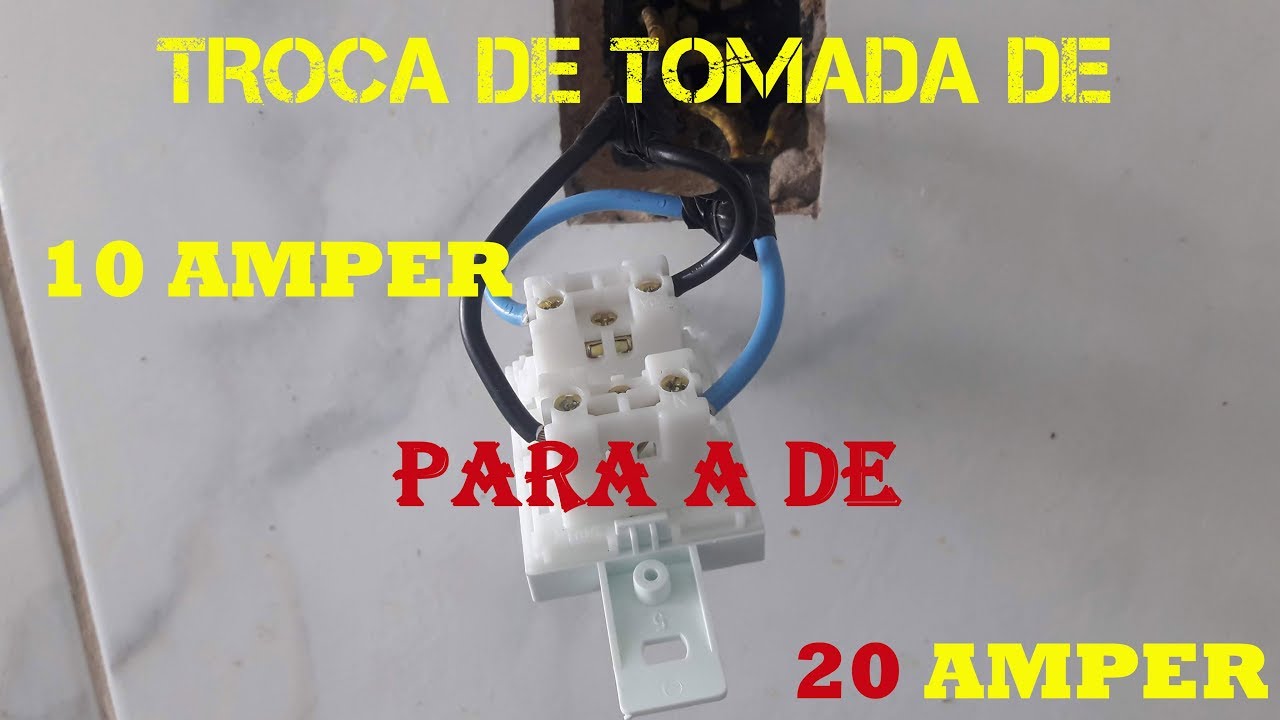 Substituindo  tomada dupla de 10A para a de 20A